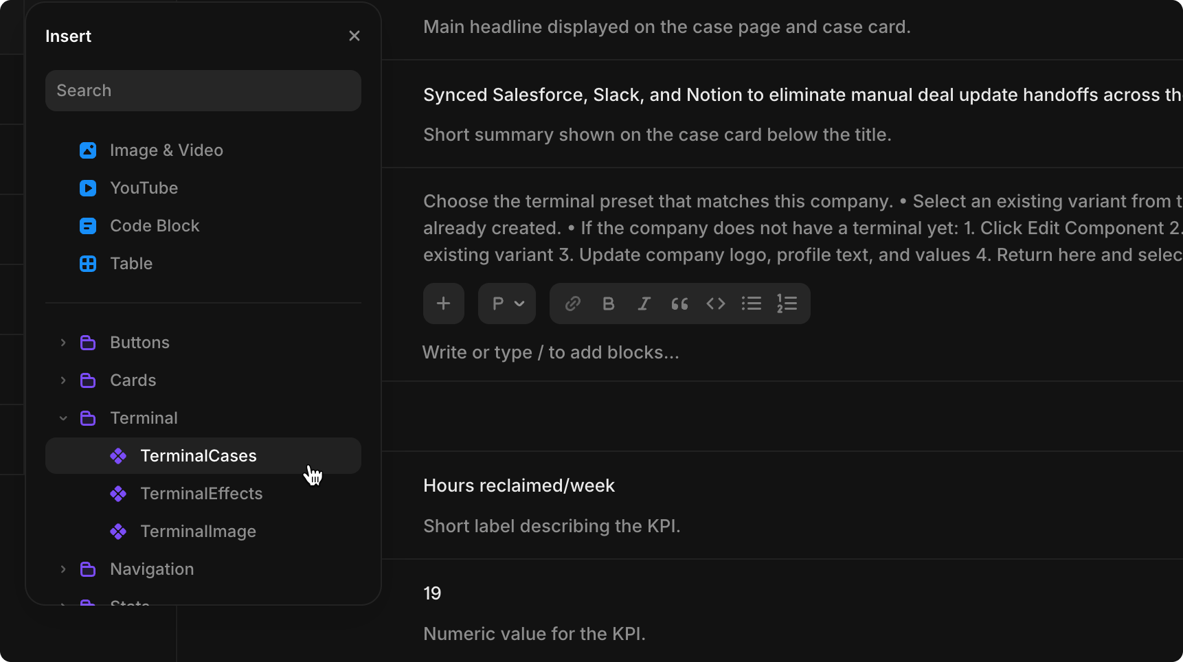 Add TerminalCase
