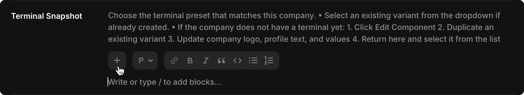 Add TerminalCase