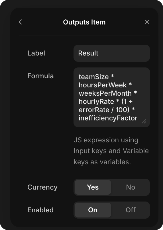 Custom Outputs