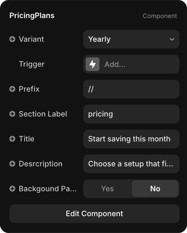 Edit Section-Level Properties