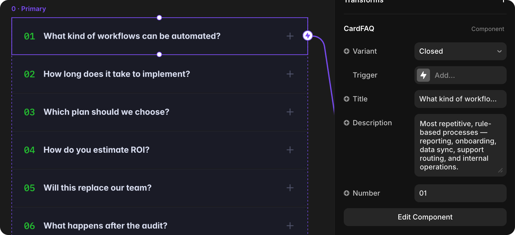 Edit Individual Questions